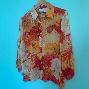 Women’s Top - Button-Down Long Sleeve